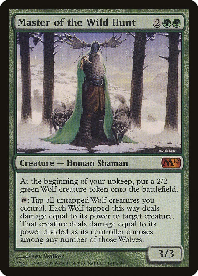 2009 Magic 2010 Master of the Wild Hunt #191 mythic card image