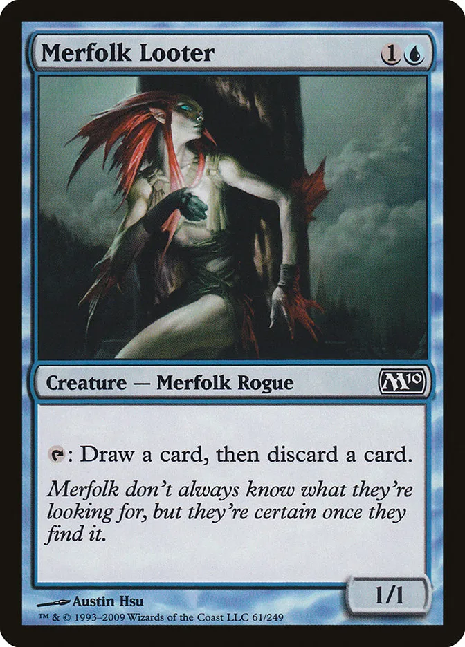 2009 Magic 2010 Merfolk Looter #61 common card image