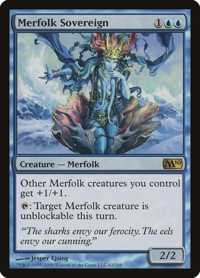 2009 Magic 2010 Merfolk Sovereign #62 rare card image