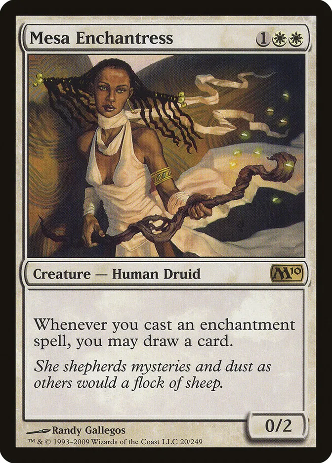 2009 Magic 2010 Mesa Enchantress #20 rare card image