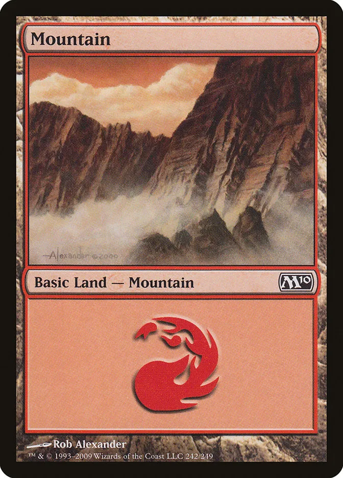 2009 Magic 2010 Mountain common #242 common card image