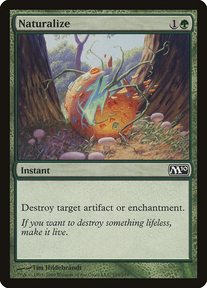 2009 Magic 2010 Naturalize common #195 common card image