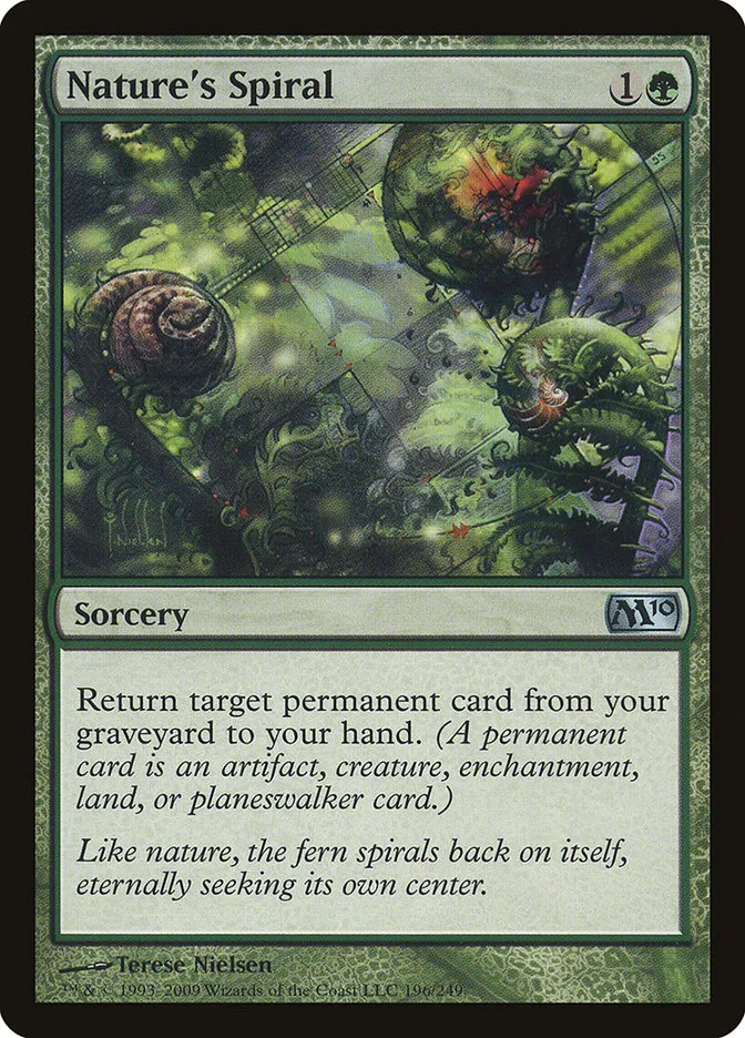 2009 Magic 2010 Nature's Spiral uncommon #196 uncommon card image