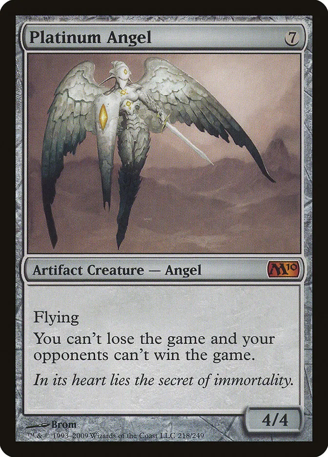 2009 Magic 2010 Platinum Angel #218 mythic card image
