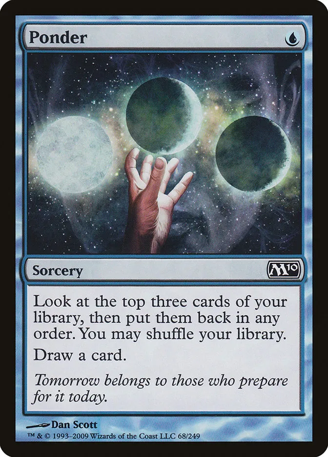 2009 Magic 2010 Ponder common #68 common card image