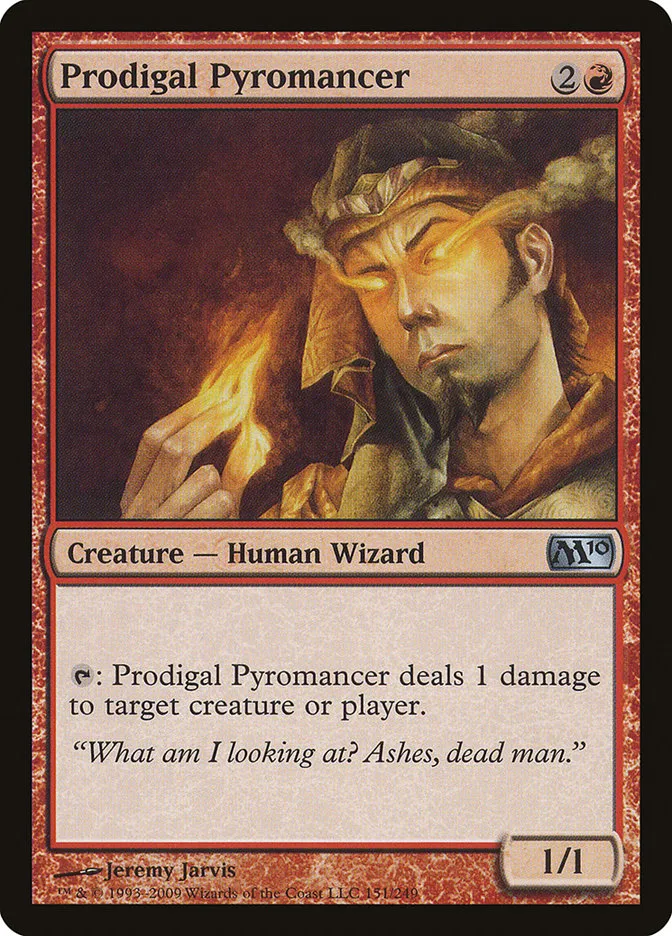 2009 Magic 2010 Prodigal Pyromancer uncommon #151 uncommon card image