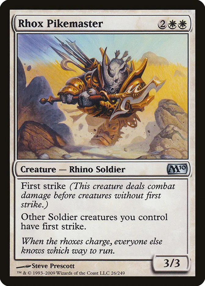2009 Magic 2010 Rhox Pikemaster uncommon #26 uncommon card image