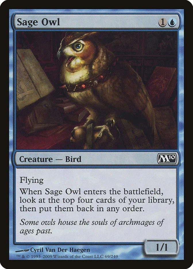 2009 Magic 2010 Sage Owl common #69 common card image