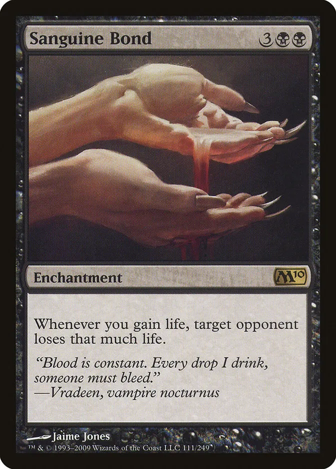 2009 Magic 2010 Sanguine Bond #111 rare card image