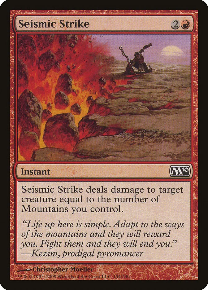 2009 Magic 2010 Seismic Strike common #154 common card image