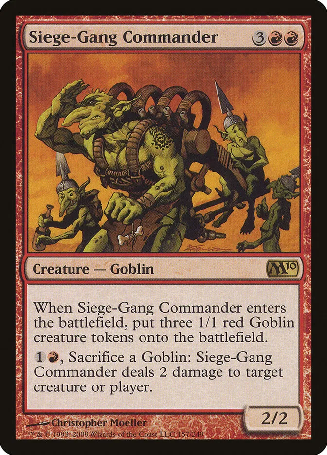 2009 Magic 2010 Siege-Gang Commander #157 rare card image