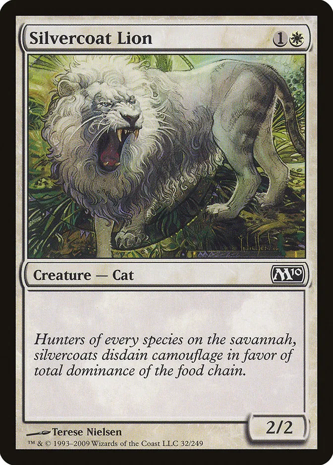 2009 Magic 2010 Silvercoat Lion #32 common card image
