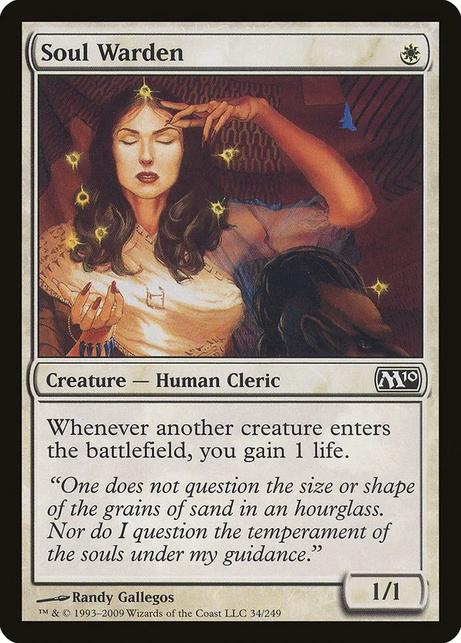 2009 Magic 2010 Soul Warden #34 common card image