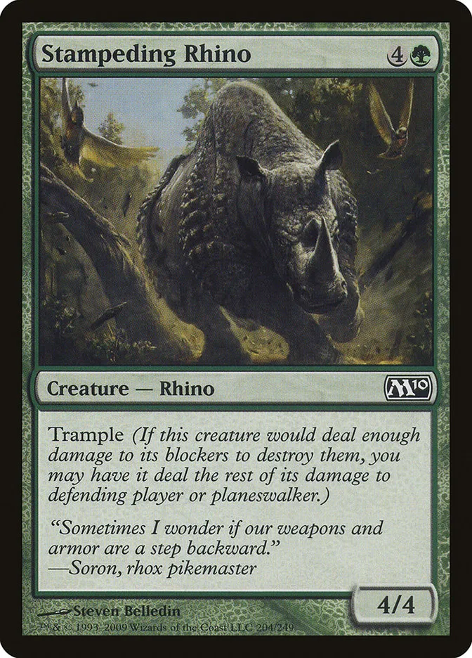 2009 Magic 2010 Stampeding Rhino common #204 common card image