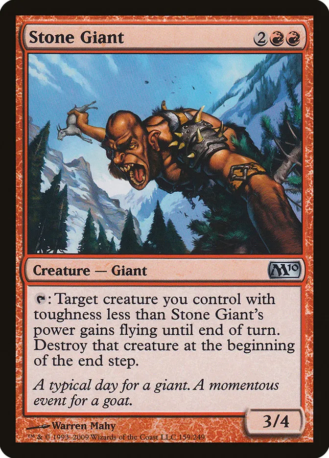 2009 Magic 2010 Stone Giant uncommon #159 uncommon card image