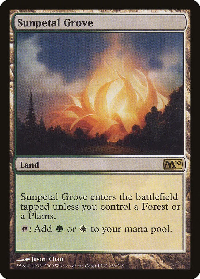 2009 Magic 2010 Sunpetal Grove #228 rare card image