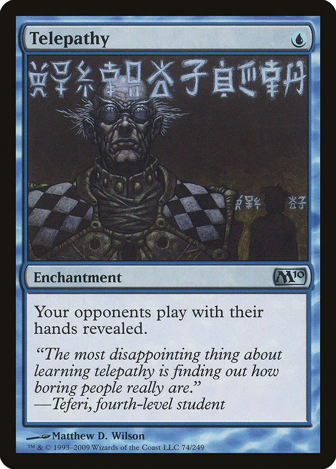 2009 Magic 2010 Telepathy uncommon #74 uncommon card image