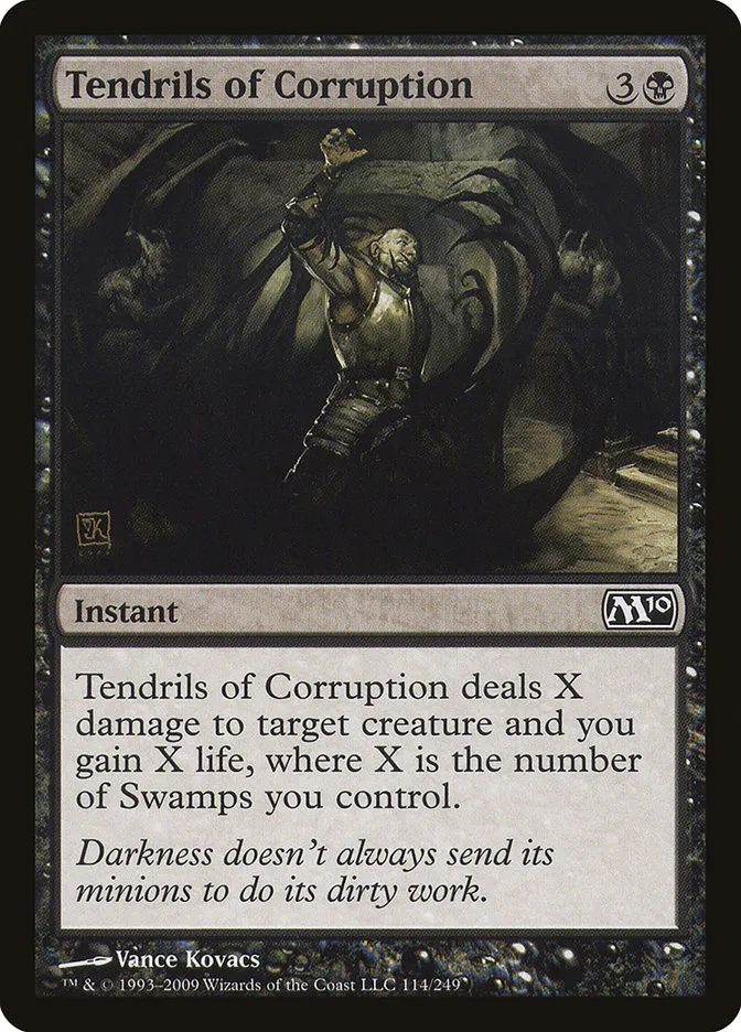 2009 Magic 2010 Tendrils of Corruption #114 common card image