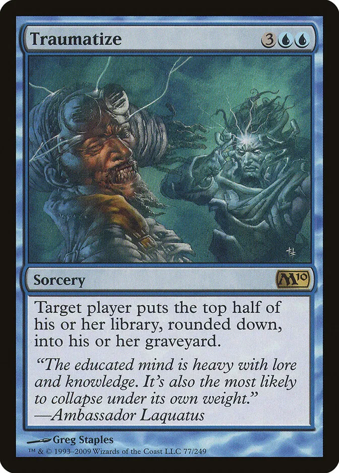 2009 Magic 2010 Traumatize rare #77 rare card image