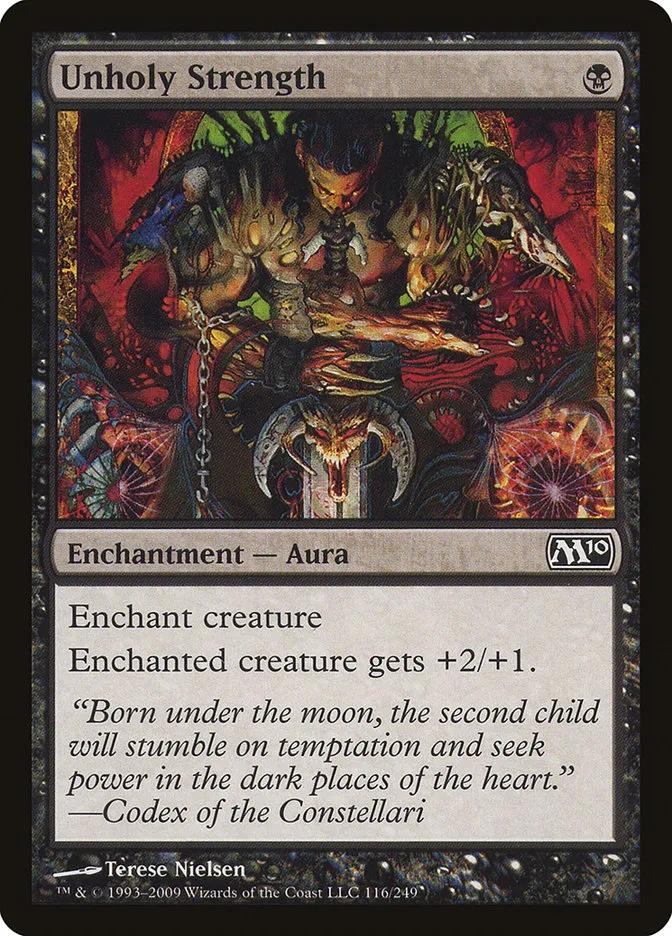 2009 Magic 2010 Unholy Strength #116 common card image