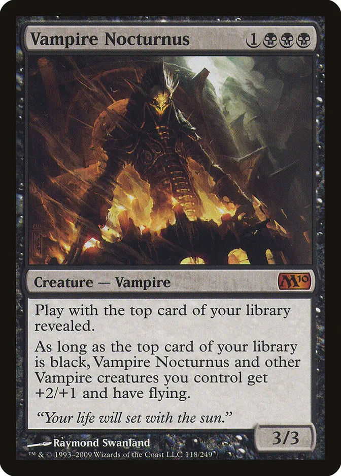 2009 Magic 2010 Vampire Nocturnus mythic #118 mythic card image
