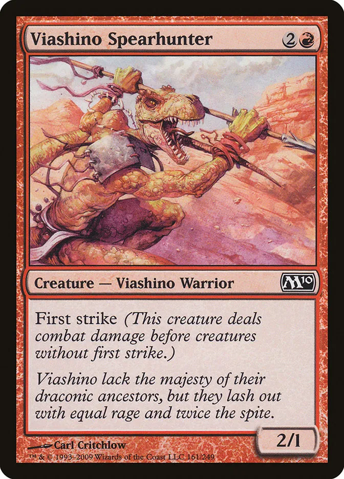 2009 Magic 2010 Viashino Spearhunter common #161 common card image