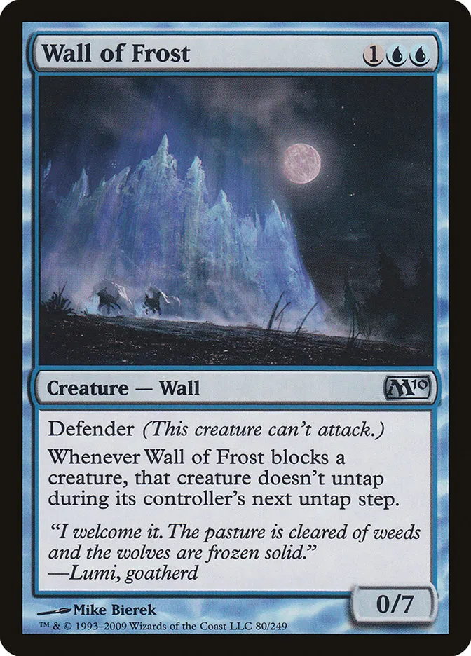 2009 Magic 2010 Wall of Frost #80 uncommon card image