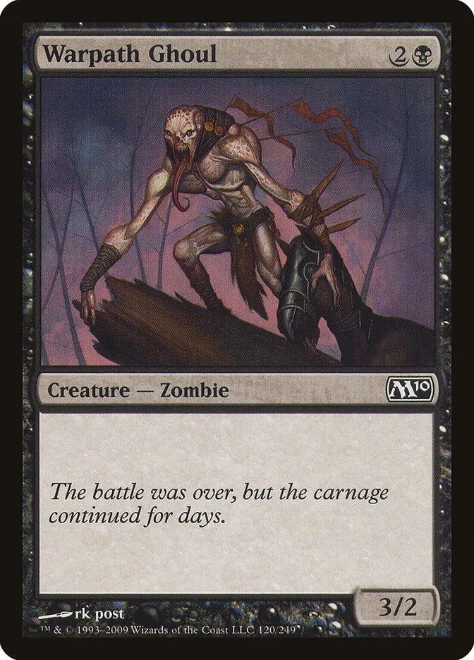 2009 Magic 2010 Warpath Ghoul common #120 common card image