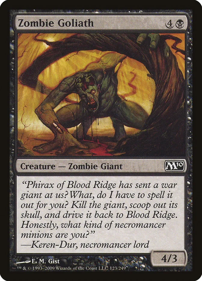 2009 Magic 2010 Zombie Goliath common #123 common card image