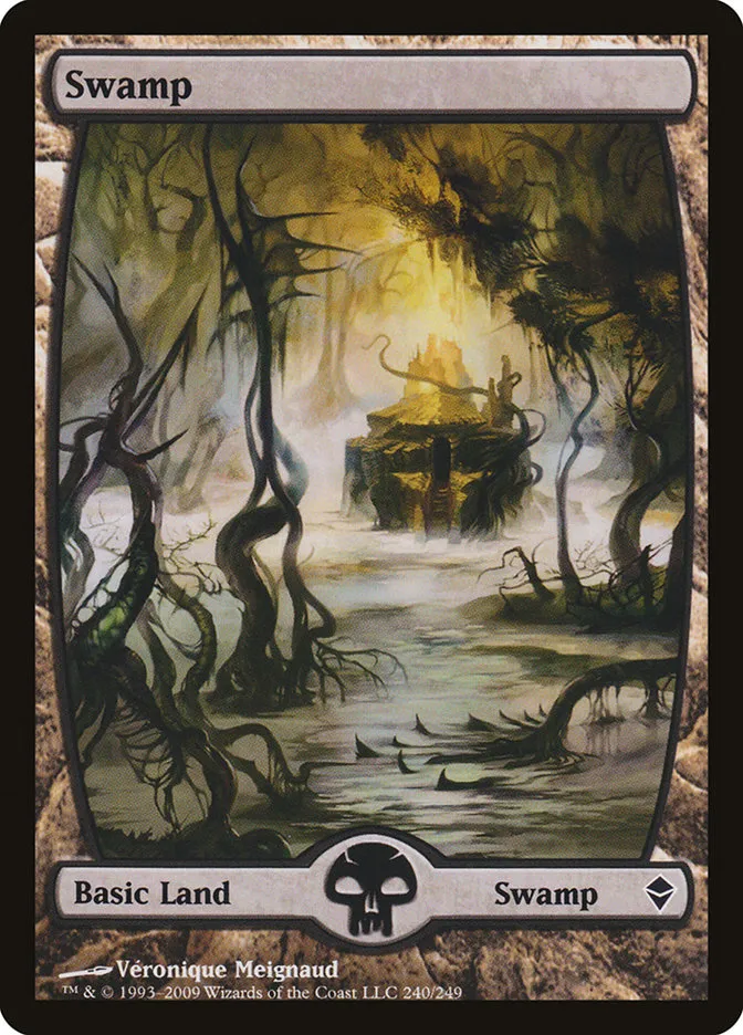2009 Zendikar Swamp common #240 common card image