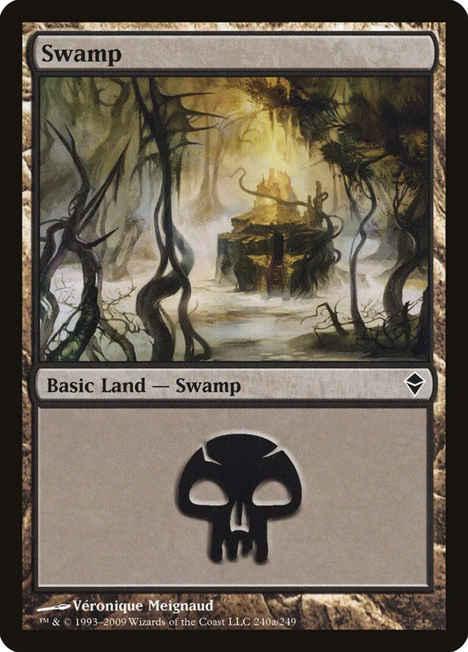 2009 Zendikar Swamp common #240a common card image