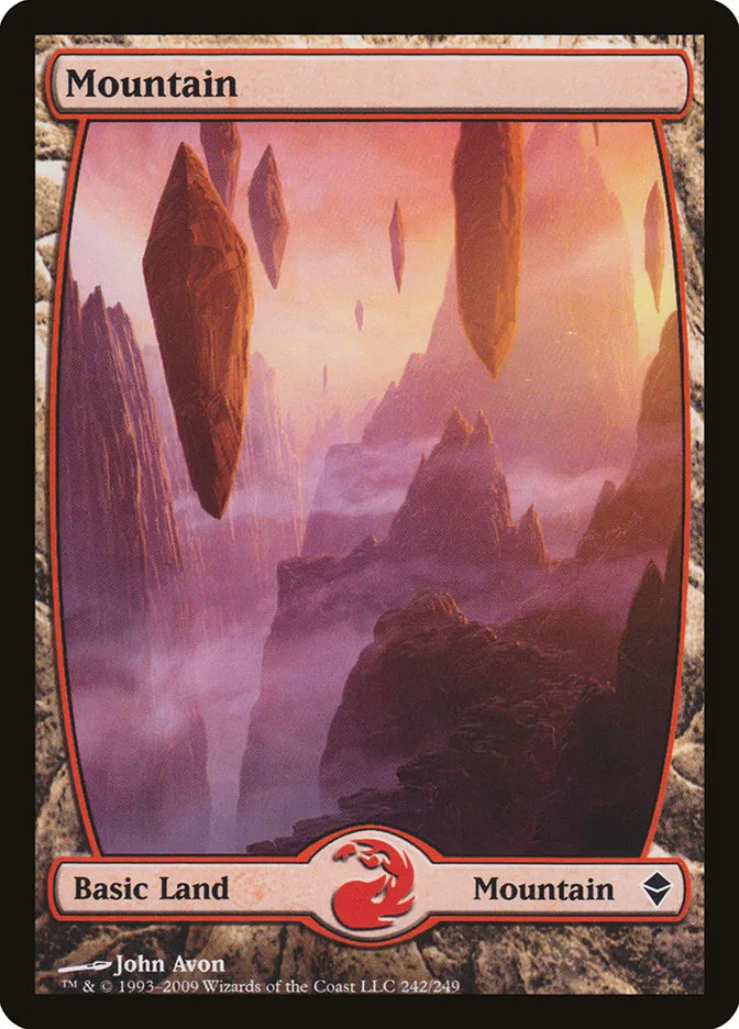 2009 Zendikar Mountain common #242 common card image