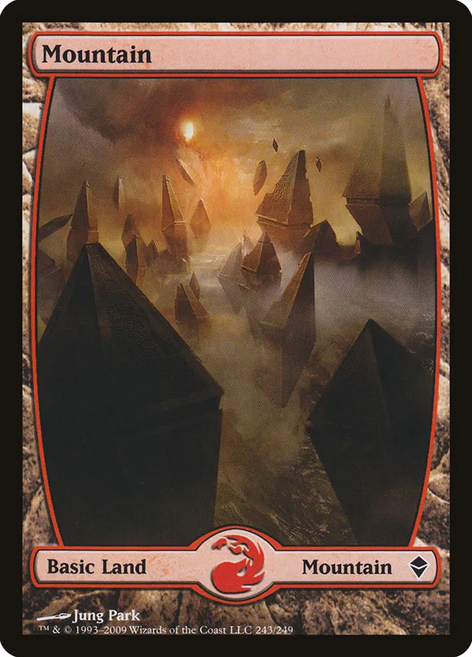 2009 Zendikar Mountain common #243 common card image
