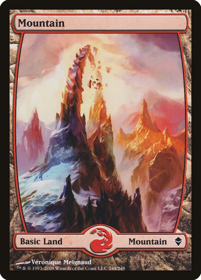 2009 Zendikar Mountain common #244 common card image