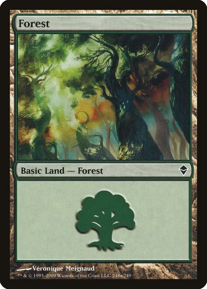 2009 Zendikar Forest common #248a common card image