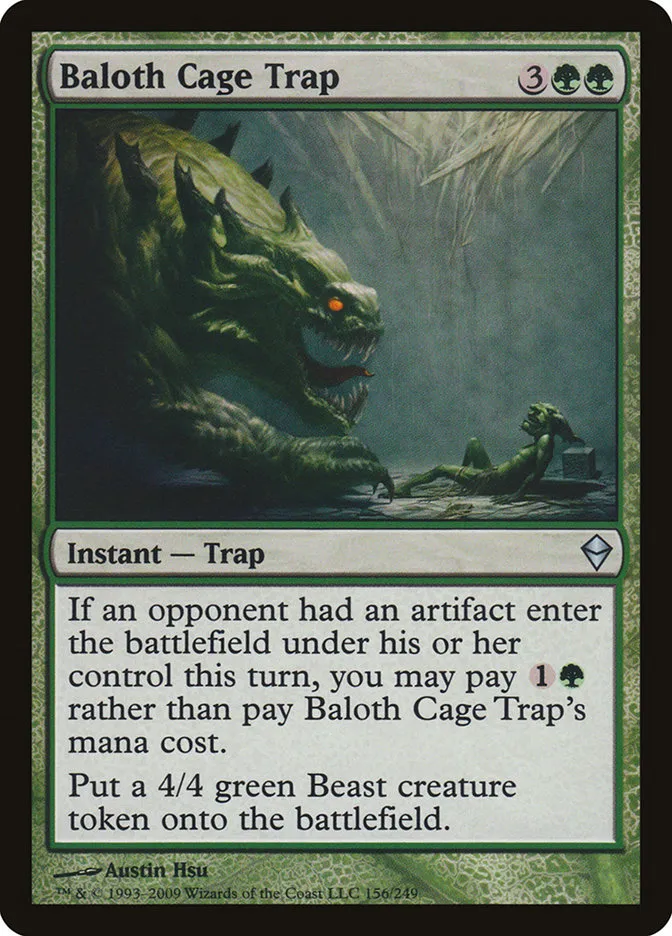 2009 Zendikar Baloth Cage Trap uncommon #156 uncommon card image