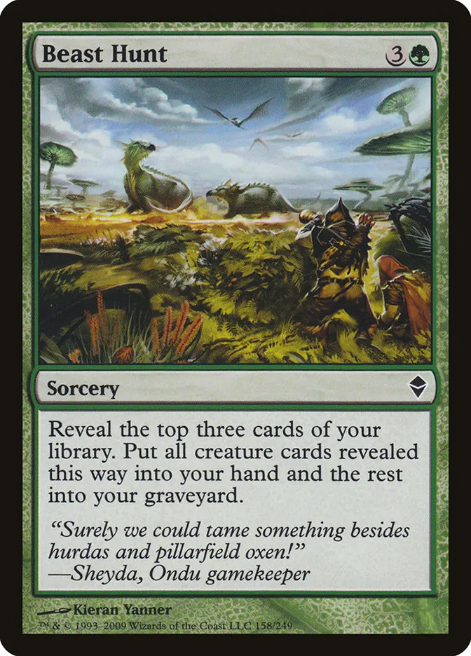2009 Zendikar Beast Hunt common #158 common card image