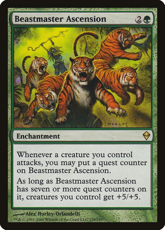 2009 Zendikar Beastmaster Ascension rare #159 rare card image