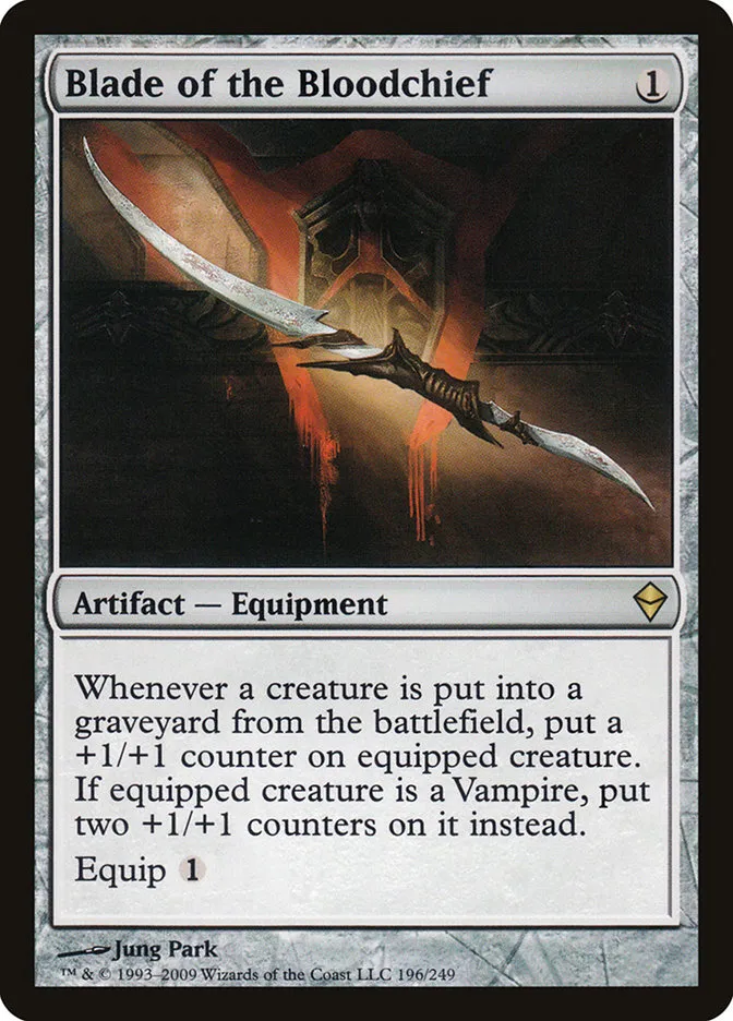 2009 Zendikar Blade of the Bloodchief rare #196 rare card image