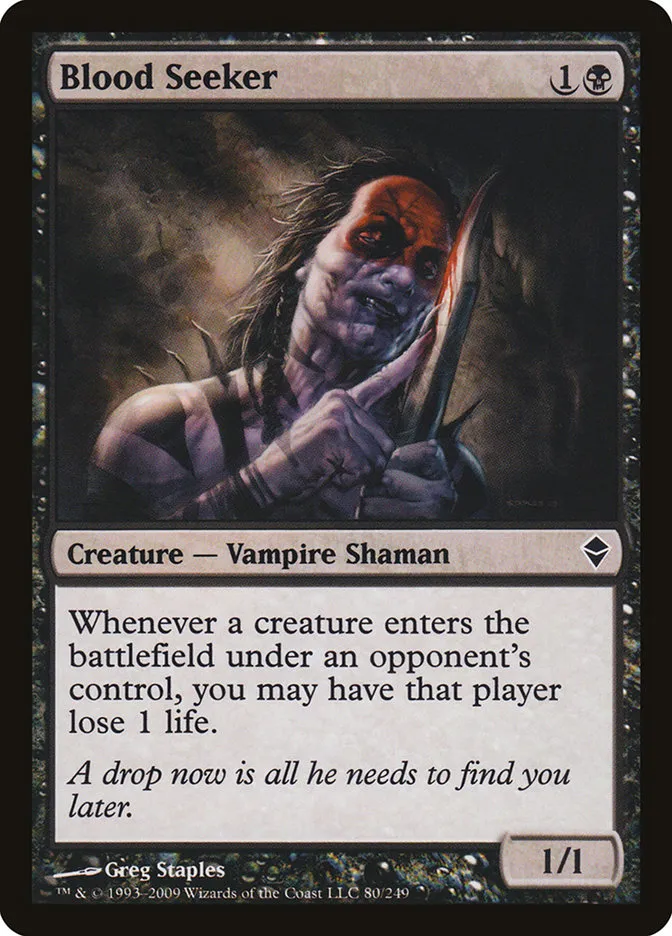 2009 Zendikar Blood Seeker common #80 common card image