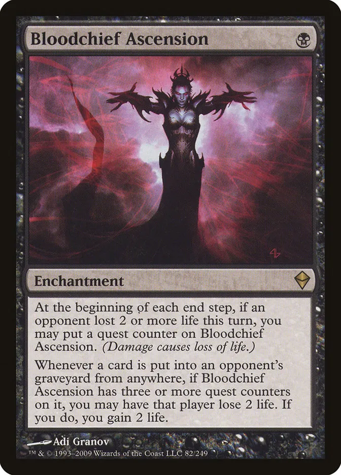 2009 Zendikar Bloodchief Ascension rare #82 rare card image