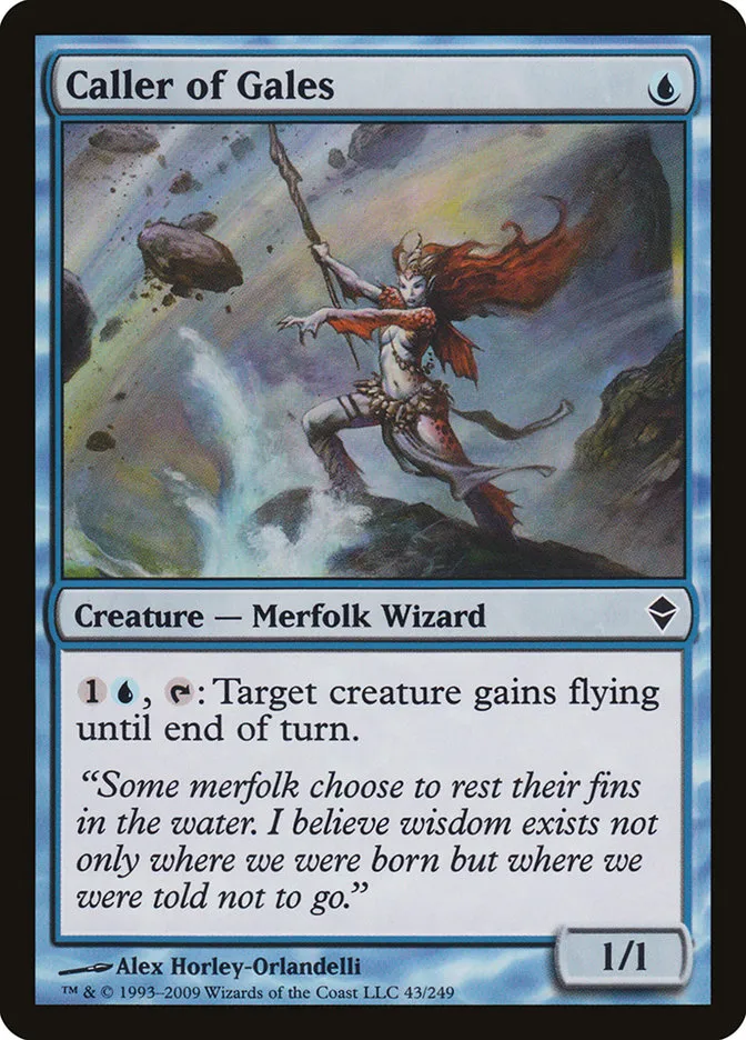 2009 Zendikar Caller of Gales common #43 common card image