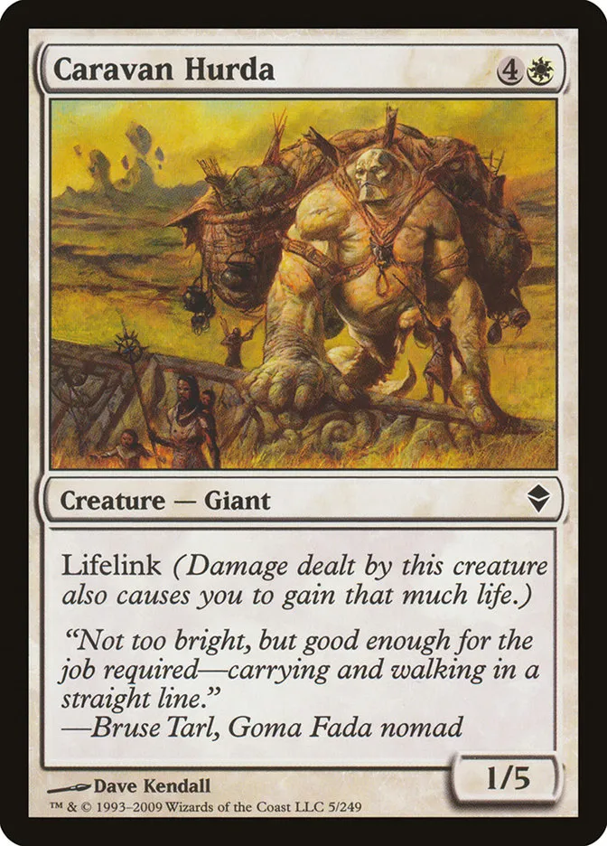 2009 Zendikar Caravan Hurda common #5 common card image