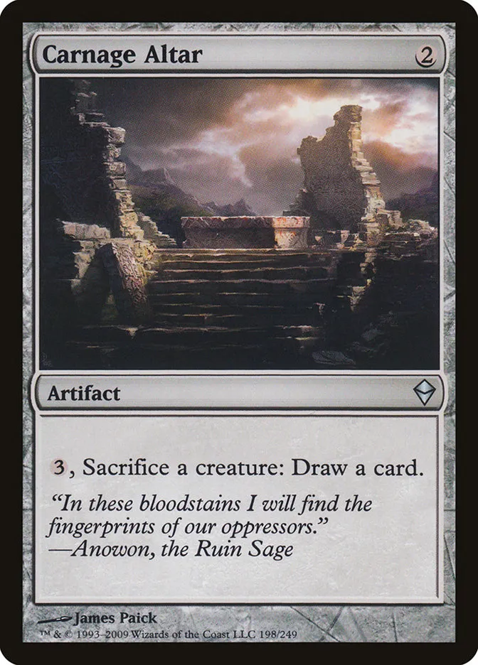 2009 Zendikar Carnage Altar #198 uncommon card image