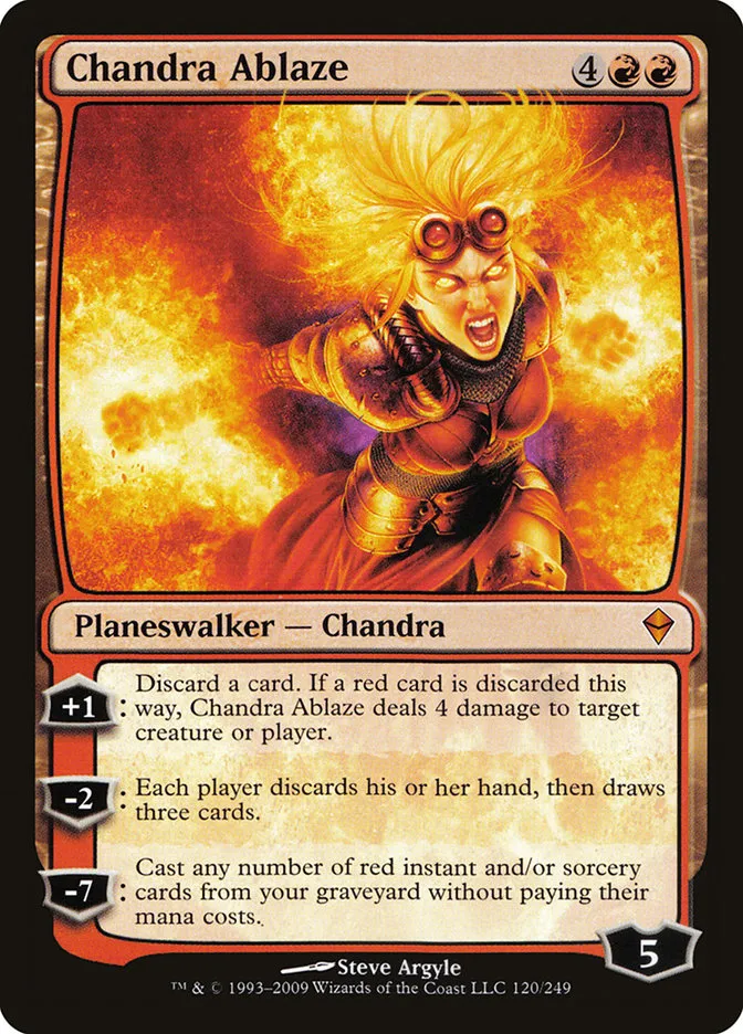 2009 Zendikar Chandra Ablaze #120 mythic card image