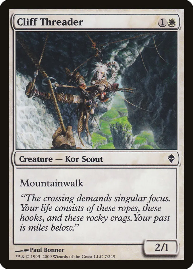 2009 Zendikar Cliff Threader common #7 common card image
