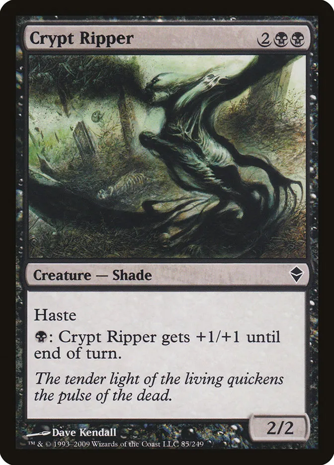 2009 Zendikar Crypt Ripper common #85 common card image