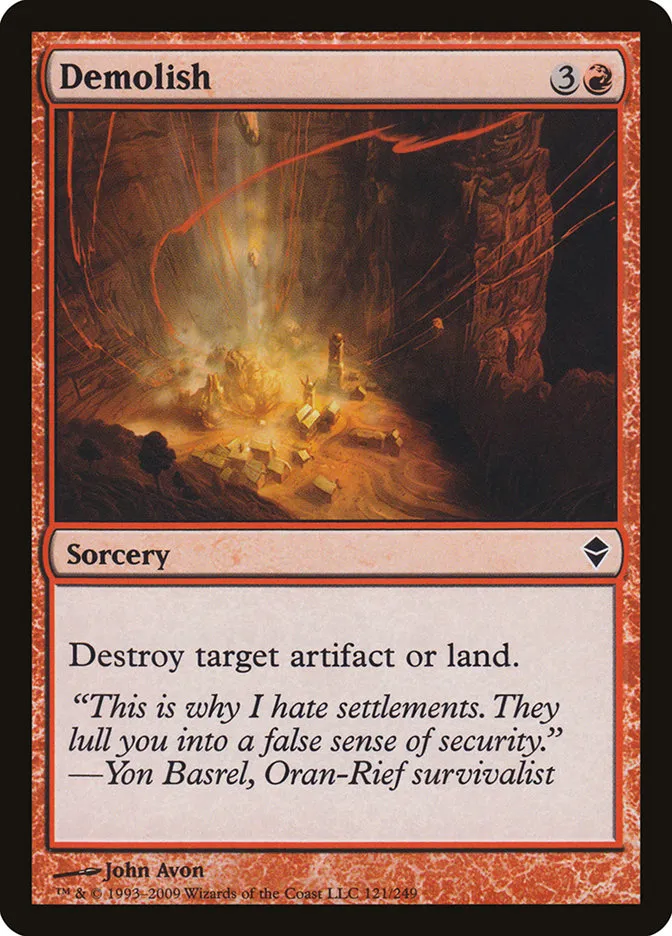 2009 Zendikar Demolish common #121 common card image