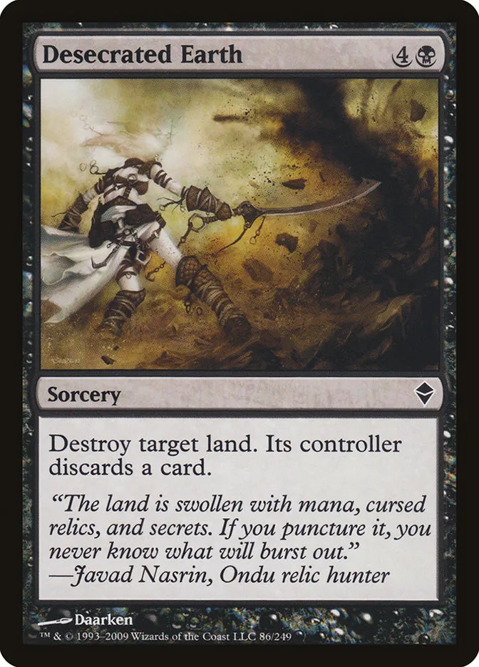 2009 Zendikar Desecrated Earth common #86 common card image