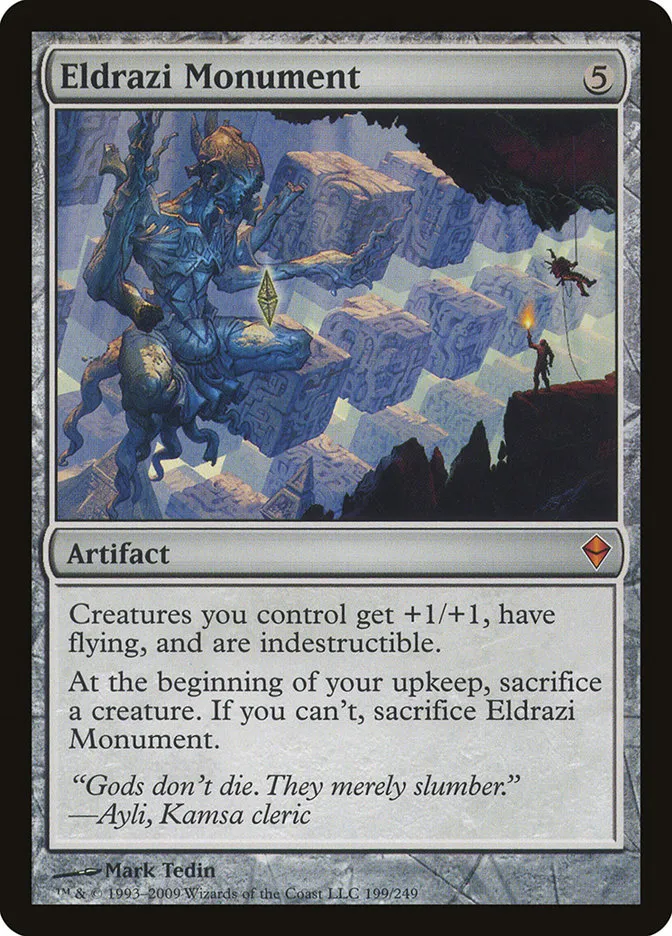 2009 Zendikar Eldrazi Monument #199 mythic card image